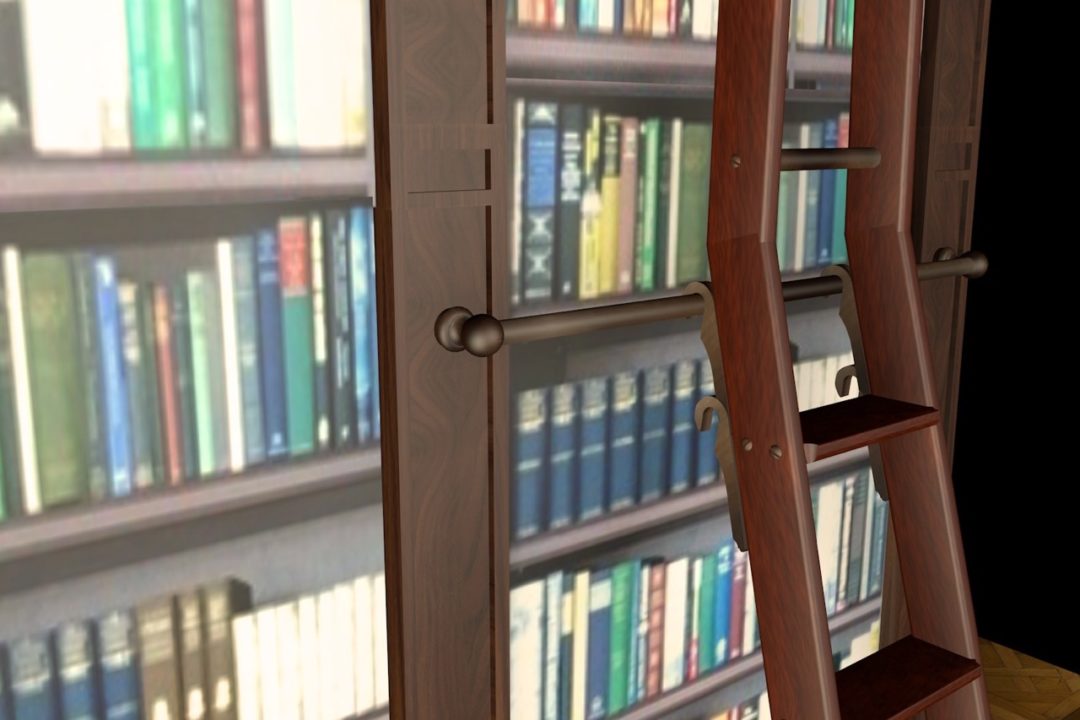 Antique Library Ladders | Hand Made Ladder System | Andrew Nebbett Designs