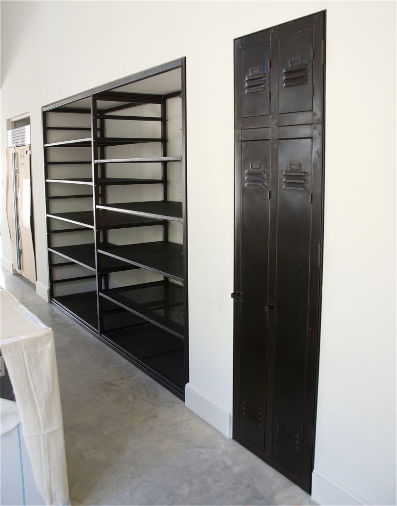 Bespoke kitchen shelving and pantry door