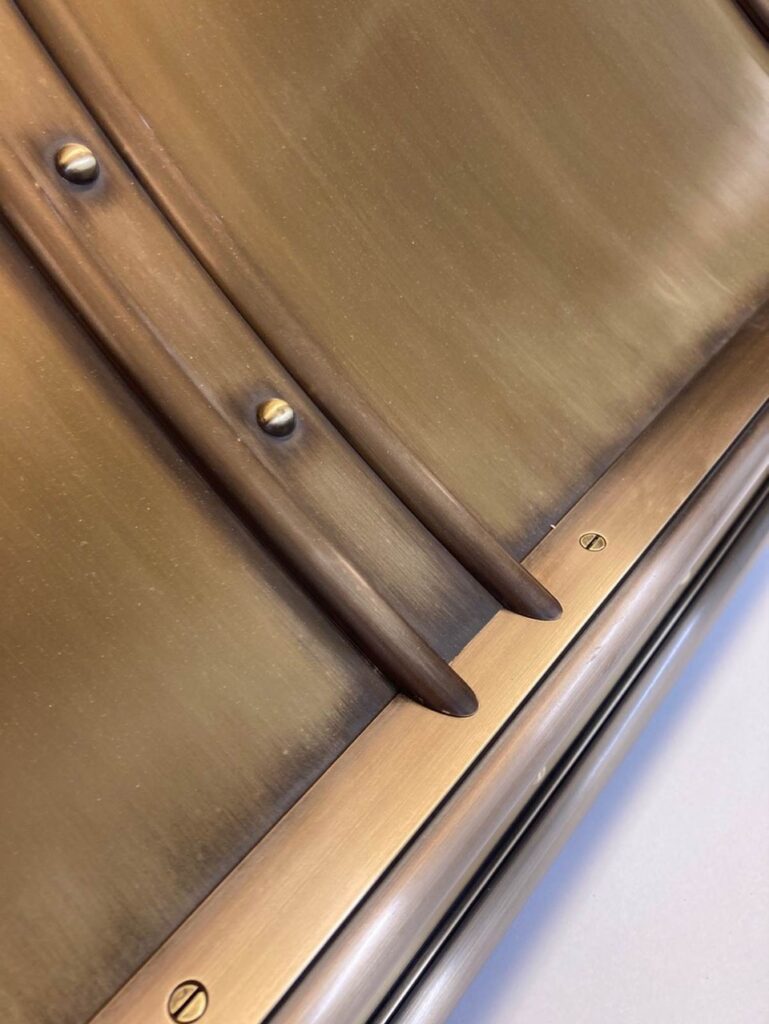 Large brass bespoke cooker hood