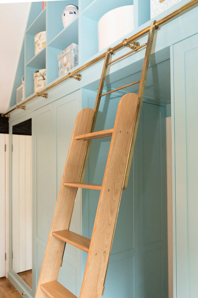 A bespoke wooden ladder made from Oak